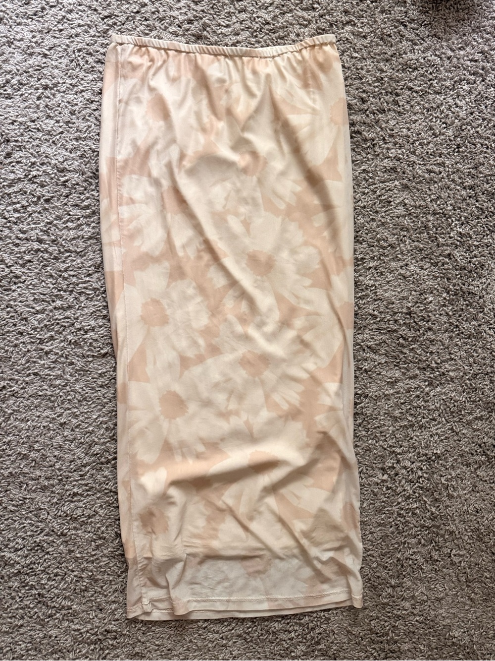 Glamorous Cream Elastic-Waist Skirt